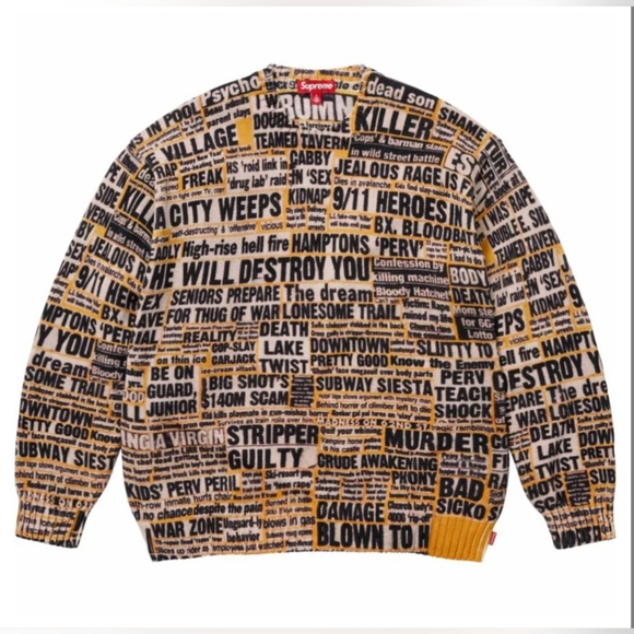 Supreme Dash Snow Crewneck Sweater Size: XL - Picture 1 of 2